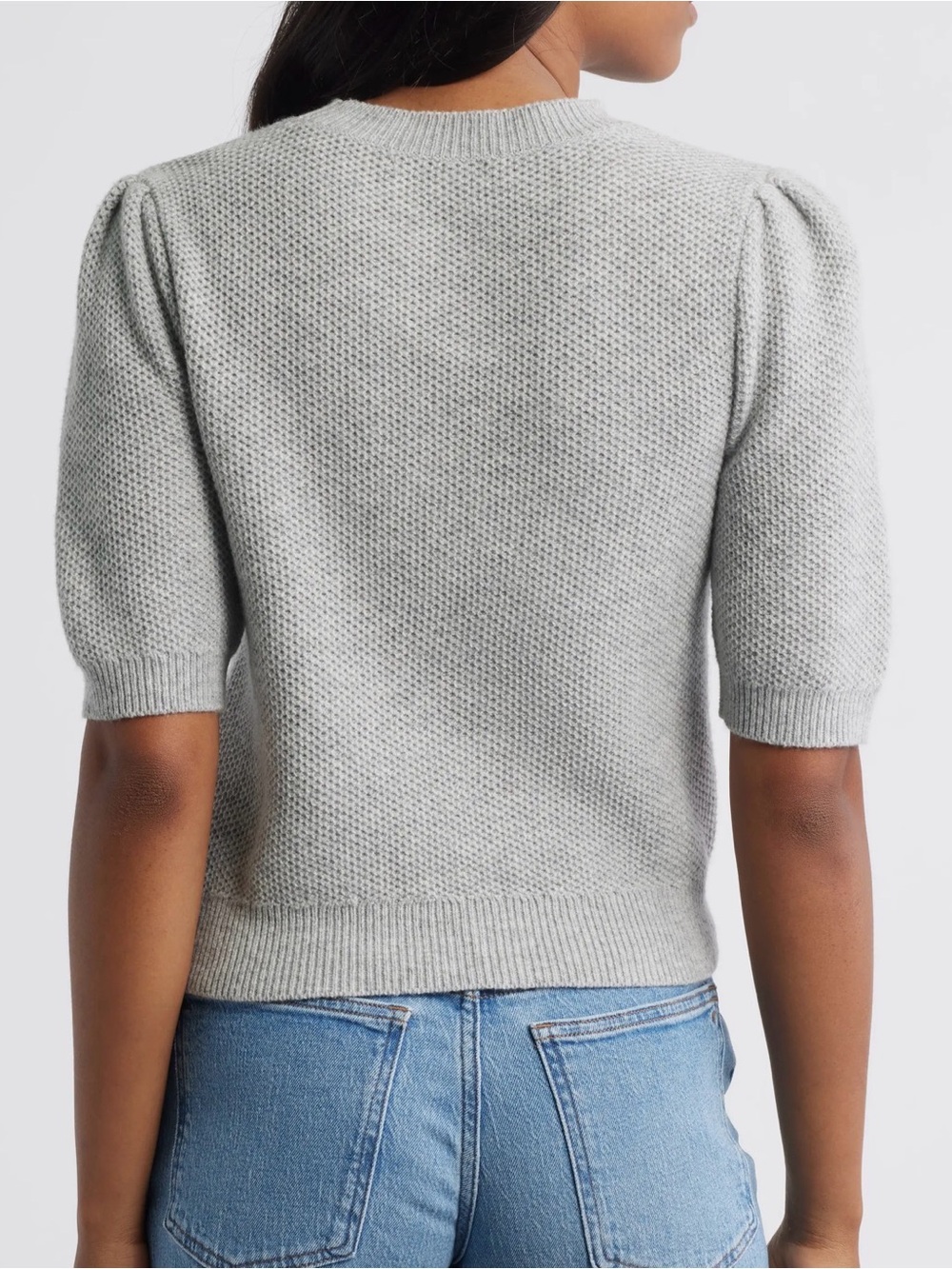 Madewell Puff Sleeve Textured Sweater NWT - Picture 2 of 11